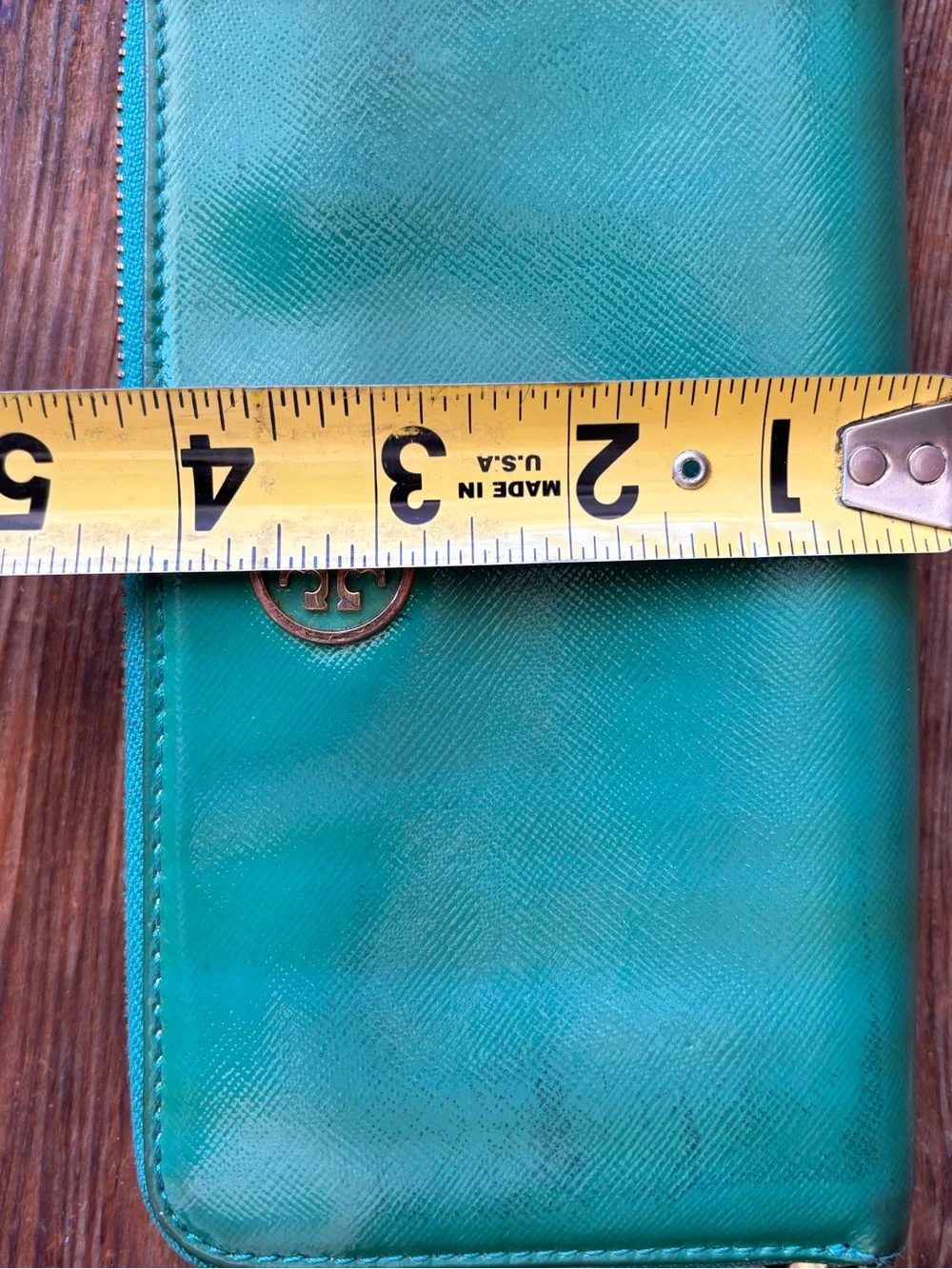 Tory Burch Long Wallet Lime Green Zips Nicely